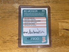 The Alchemist x Boldy James - Bo Jackson Trading Card Signed Autograph - 74/200