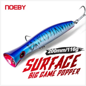 Noeby-Big Game Popper Angelköder 200mm 116g Topwater Popper Wobbler Salzwasser - Bild 1 von 12