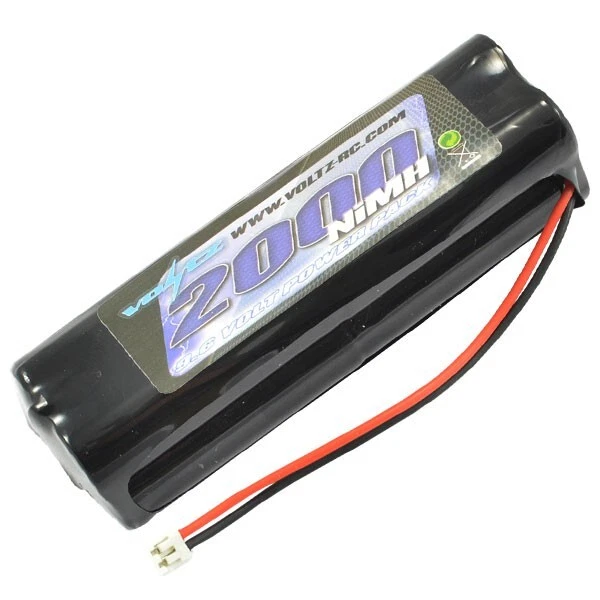 JR/SPEKTRUM Voltz 2000mah, 9.6v Square Transmitter Battery Pack, For JR and Spektrum DX7.