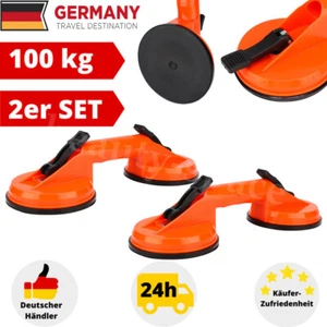 2x Saugheber Glassauger Vakuumsauger Saugheber Fenstermontage Saugnapf SET - Bild 1 von 12