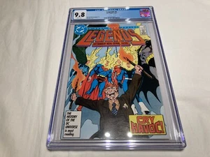 Legends 4 CGC 9.8 NM/M Copper Age White Pages Superman Batman Flash Byrne 1987 - Picture 1 of 15