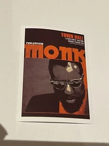 SINGER MUSIC SMALL BAND STICKER STICKERS Thelonious monk - Picture 1 of 1