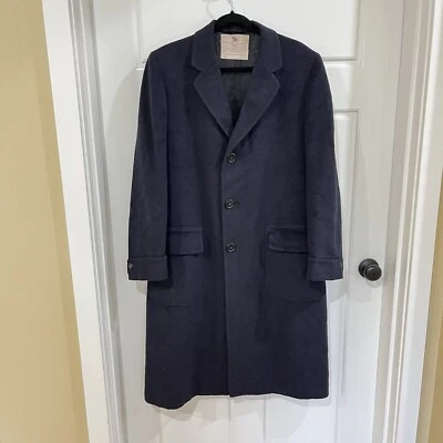 Hart Schaffner Marx 100% Cashmere Coat Trumpeter Navy Blue - Image 1 of 4