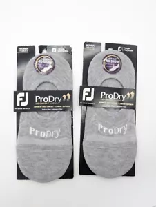 2 Pair FJ FootJoy Socks Womens Size 6-9 Gray Pro Dry Ultra Low Cut Golf Athletic - Picture 1 of 7