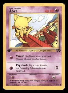 Abra 49/82 1st Edition Team Rocket 2000 Pokemon WotC - Picture 1 of 2