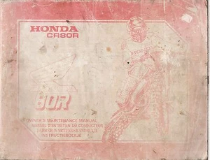 HONDA CR80R OFFROAD MOTORCYCLE ORIGINAL 1988 FACTORY REPAIR MANUAL - Picture 1 of 1