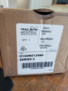 MICRON INDUSTRIES CORPORATION B150WZ13XKF 150VA, PRIMARY 575, SEC 115 (NEW) - Picture 1 of 1