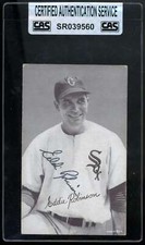 1947-66 Exhibits Eddie Robinson Signed Auto Autograph CAS Authentic WW132