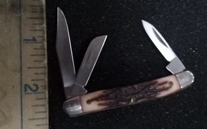 Vintage Uncle Henry Schrade 807UH USA 3 Blade Folding Pocket Knife - Picture 1 of 3