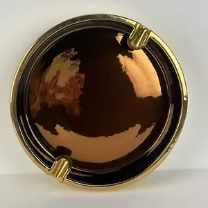 Bitossi Aschenbecher Metallic Gold Bronze Schwarz Italien Italian LRG 8 Zoll - Bild 1 von 22