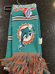 Miami Dolphins Plush Team Logo 2 Sided NFL 65 inch adult team logo Scarf. - Picture 1 of 4