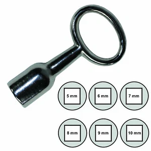 Dornschlüssel Innenvierkant 5, 6, 7, 8, 9, 10 mm Vierkantschlüssel Steckschlüsse - Bild 1 von 7