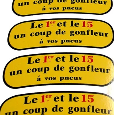 1920's Michelin Man (1) “TOP DECAL" Air Compressor, bibendum Antique deco- NEW! - Image 1 of 4