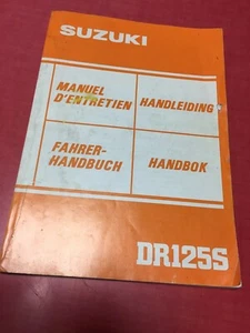 Suzuki DR125S D 1983 Manual Mantenimiento Conductor Propietario Drs 125 Dr 125 S - Imagen 1 de 12