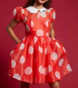 New Disney Brand Minnie Mouse Lined Dress Sz S - Picture 1 of 12