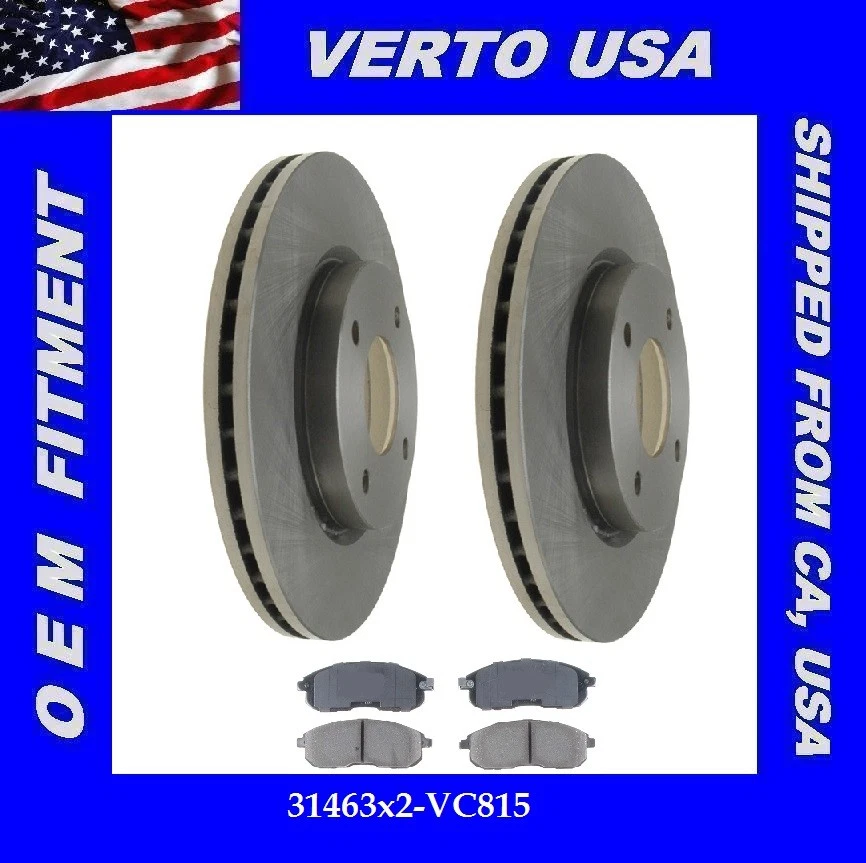 Rotores de freno delanteros y pastillas de cerámica para Nissan Cube 2009-2010-2011-2012-20013-2014 Foto 1 de 1