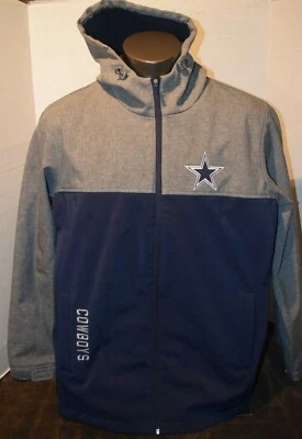 CHAQUETA DALLAS COWBOYS AUTÉNTICA Con Capucha HOMBRE Spandex Poliéster Cremallera Completa Grande  Foto 1 de 4