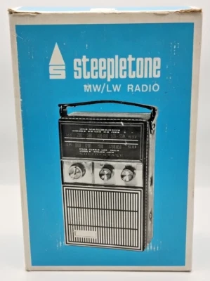 VTG Radio Steepletone 009 Portable MW LW Solid State Hong Kong 70s Retro Prop - Image 1 of 4