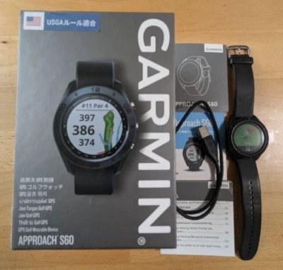 Garmin Approach S60 Golfuhr schwarz GPS Smartwatch gebraucht - Bild 1 von 3