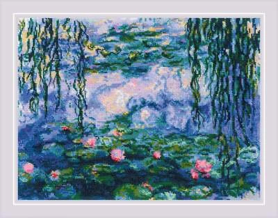 Riolis Counted Cross Stitch Kit Water Lilies after C. Monet's Painting R2034 - Image 1 of 4