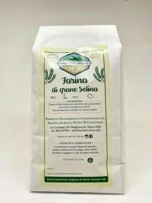 L'OASI DEL VELINO FARINA DI GRANO SOLINA TIPO 0 -DA COLTIVAZIONI PROPRIE- 1 KG-GRANO 100% ITALIANO