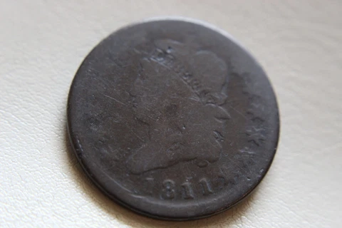 Rare - 1811 Large one cent coin Classic head Cover