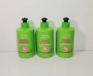 3XGarnier Fructis Sleek &Shine Intensely Smooth Leave-In Conditioning Cream 10oz - Picture 1 of 2