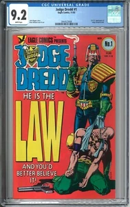 Judge Dredd #1 CGC 9,2 Casi Nuevo - WP 1983 Eagle Comics 1er EE. UU. Joseph Dredd Bolland Art - Imagen 1 de 2