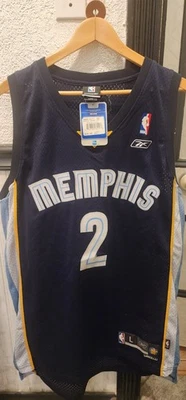 NWT VTG NBA Reebok HWC Memphis Grizzlies Jason Williams Jersey 2 Men L SEWN Blue - Image 1 of 4