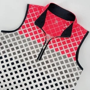Tail Damengröße SMALL ärmelloses Poloshirt Reißverschluss Golf Tennis Tank pink/schwarz - Bild 1 von 7
