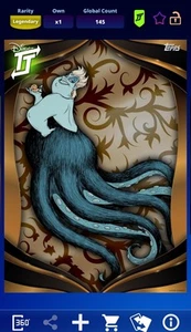 Topps Disney Collect Digital Legendary Flagship Ursula Tilt - Zdjęcie 1 z 1