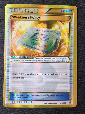 Weakness Policy (164 Secret Rare) 164/160 XY-Primal Clash Holo - Image 1 of 4