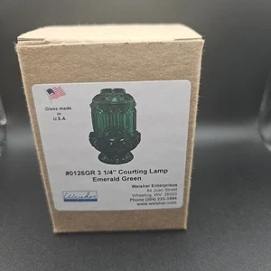 Neu Weishar Mond und Sterne Mini Hof Fee Lampe 3 1/4" smaragdgrünes Licht - Bild 1 von 5