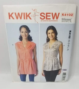 UNCUT! Misses' Top & Tunic Sewing Pattern by Kwik Sew, K4102, XS-XL - Picture 1 of 2