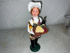 BYERS CHOICE 2012 CHEF With Wine and Cheese Caroler Figur Damaged - Bild 1 von 19