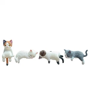 Miniature Cats Figurines for Computer Screen Home Office Decorations 4Pcs Set - Picture 1 of 8