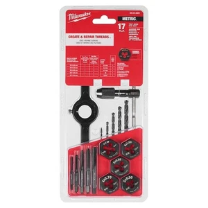 Milwaukee 49-22-5601 metrisches Gewindebohrer- und Schneideisen-Set 17-teilig - Bild 1 von 2