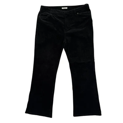 Pantalones de Pana Jones New York Talla 12P Negro Bootcut Elastizados Clásicos Otoño Invierno Foto 1 de 4