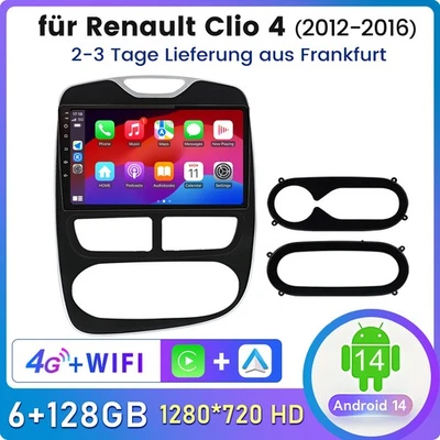 DAB+ Für Renault Clio 4 2012-2019 Android 14 Autoradio CarPlay GPS SAT NAV 128GB - Bild 1 von 4