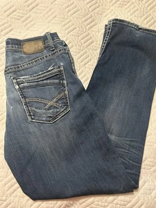 BKE Buckle Jeans 32R Tyler Straight Fit Bootcut Dark Wash Distressed - siehe Bilder - Bild 1 von 15