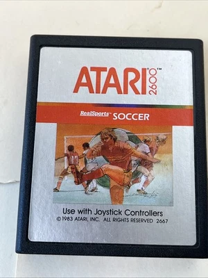 ATARI 2600 RealSports Soccer 1983 Cartridge Only UNTESTED Real Sports Video Game - Image 1 of 4