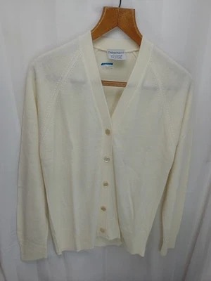 Womens Vintage Cream Cardigan Unused (Vtg S14) Size 10/12 see photos V Neck - Image 1 of 4