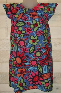 HANNA ANDERSSON Dress Bright Modern Floral Summer Flutter Sleeve 130 Girls 8 - Picture 1 of 4