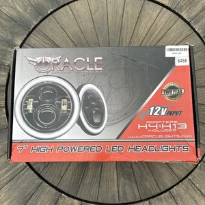 JEEP ORACLE 7" High Powered LED Headlights - NO HALO - Black Bezel - 5769-504 - Picture 1 of 8