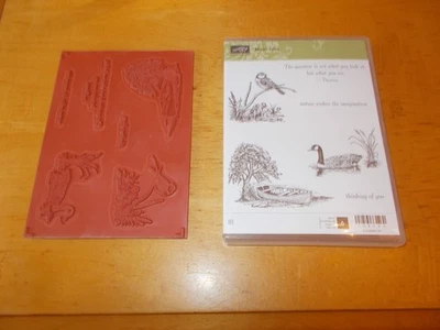 Stampin'Up! MOON LAKE Juego de sellos de montaje transparente NOS Foto 1 de 2