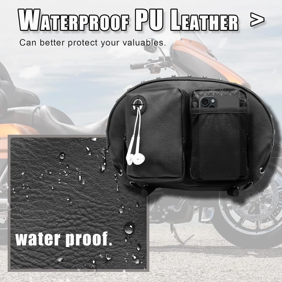 Backrest Organizer Bag Motorcycle Rider For HARLEY 2009-up Honda Goldwing GL1800 Foto 1 de 4