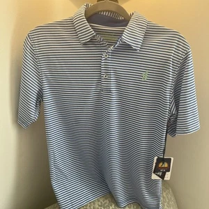 Johnnie-O Size 12 Blue Striped Boys Polo Shirt! NWT! Great For Any Occasion! - Picture 1 of 6