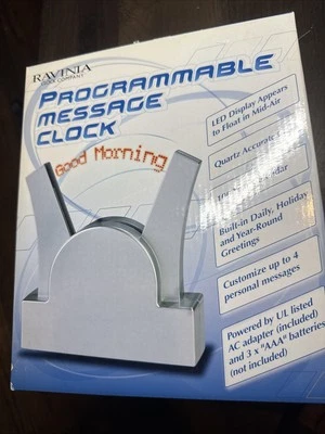 Ravina Clock Company Programmable Message Clock with LED display 687476 - Image 1 of 4