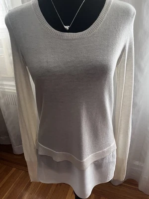 christopher fischer cashmere ivory sweater women's SZ S - Image 1 of 4