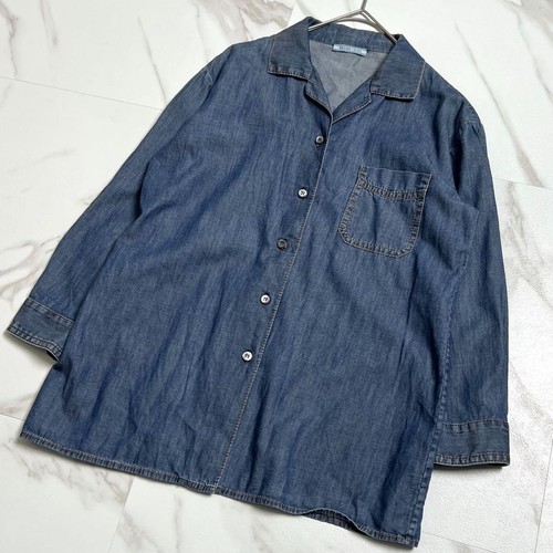 Giacca camicia denim Prada difficile da trovare donna con bottoni